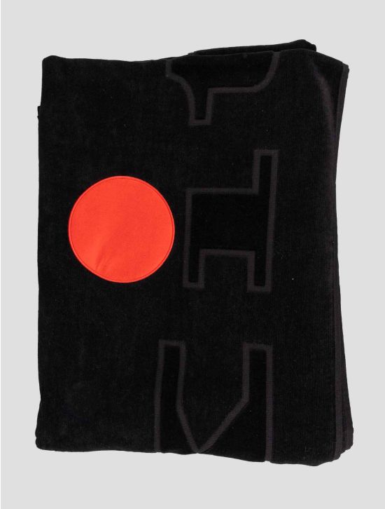 Kiton Black Cotton Beach Towels 100x200cm 1