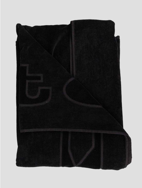 Kiton Black Cotton Beach Towels 100x200cm 2