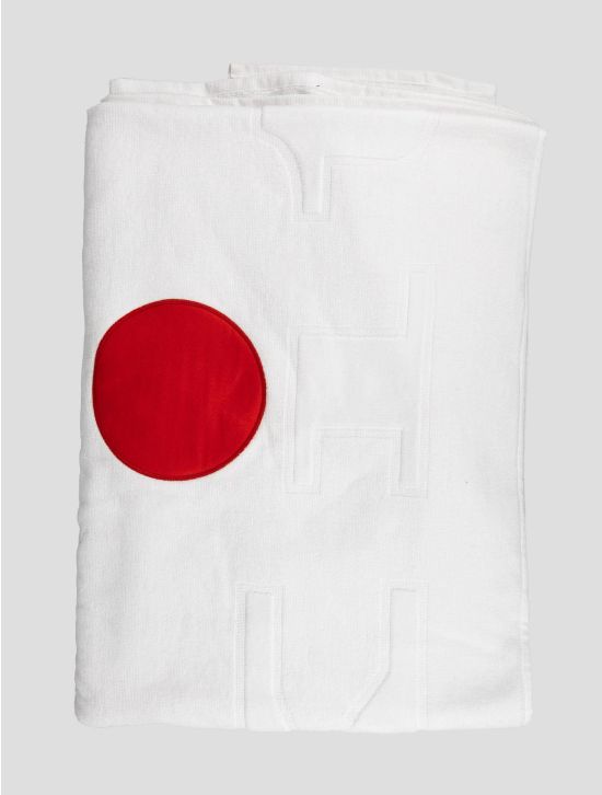 Kiton White Cotton Beach Towels 100x200cm 1