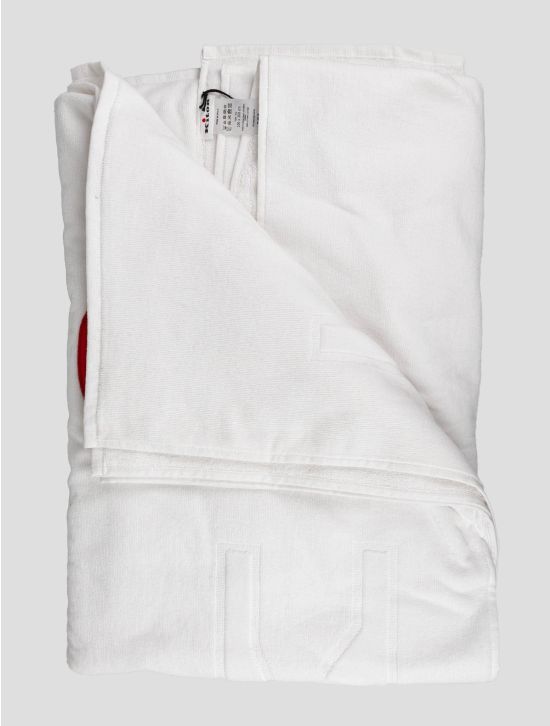 Kiton White Cotton Beach Towels 100x200cm 2
