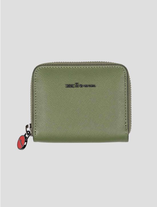 Kiton Green Leather Coin Holder 1