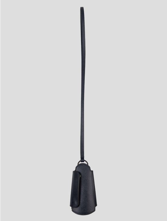 Kiton Dark Blue Leather Keychain 2