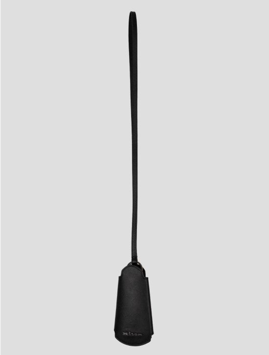Kiton Black Leather Keychain 1