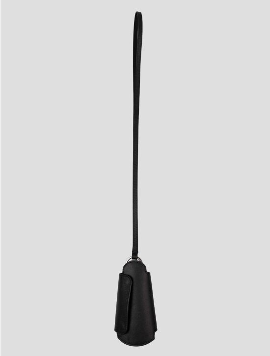 Kiton Black Leather Keychain 2