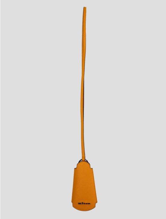 Kiton Orange Leather Keychain 1