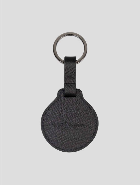 Kiton Black Leather Keychain 2