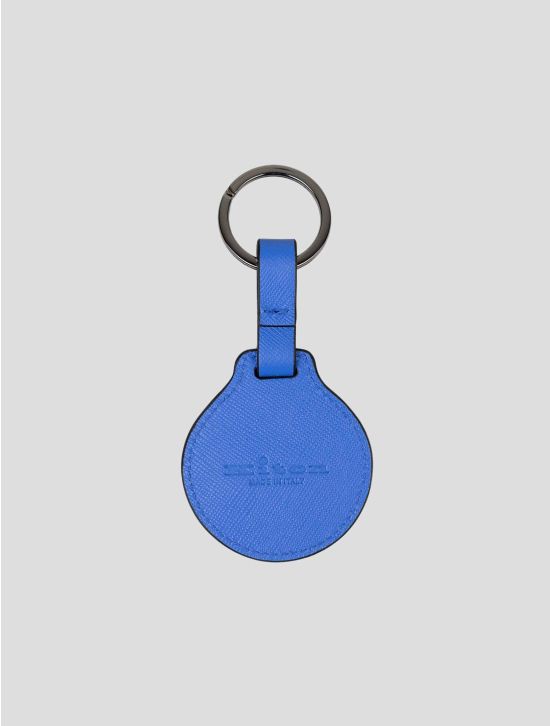 Kiton Light Blue Leather Keychain 2