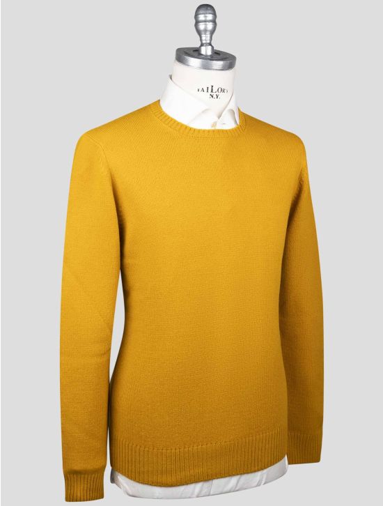 Gran Sasso Gran Sasso Yellow Virgin Wool Sweater Crewneck Yellow 001