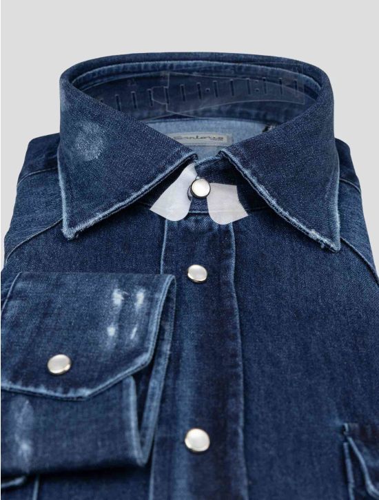 Sartorio Napoli Blue Denim Cotton Shirt 2