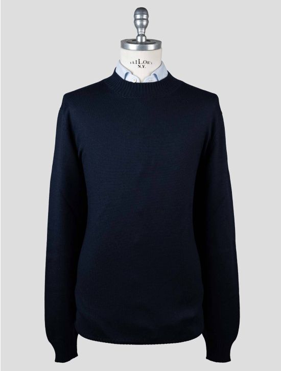 Gran Sasso Gran Sasso Blue Virgin Wool Sweater Half Neck Blue 000