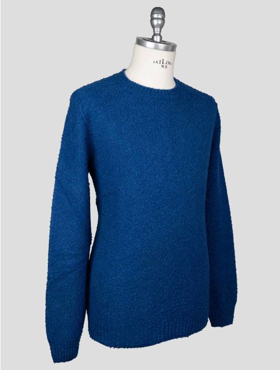 Gran Sasso Gran Sasso Blue Virgin Wool Sweater Crewneck Blue 001