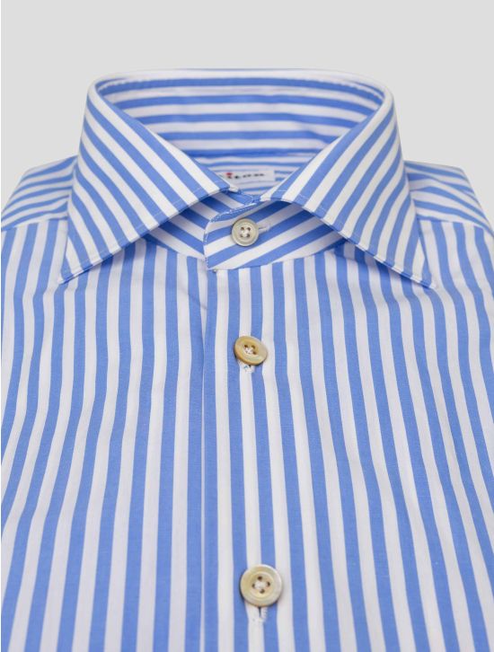 kiton Light Blue White Cotton Shirt 2
