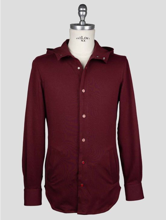 Kiton Burgundy Cotton Ea Shirt Mariano 2