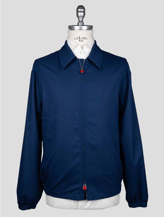 Kiton Dark Blue Virgin Wool Pa Ea Coat 1