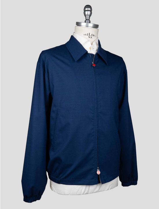 Kiton Dark Blue Virgin Wool Pa Ea Coat 2