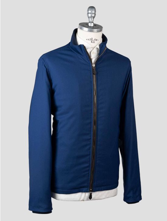 Isaia Blue Woo Pa Silk Ea Coat 2