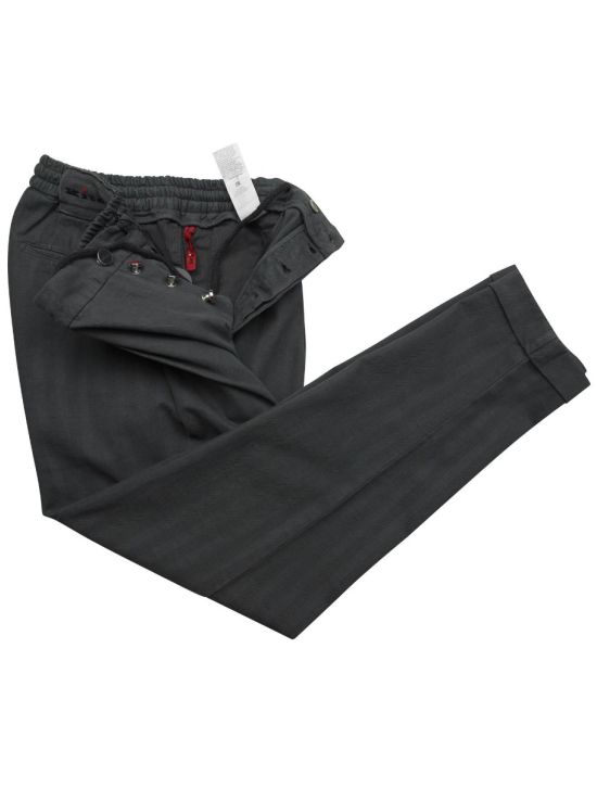 Kiton Kiton Gray Cotton Cashmere Pants Gray