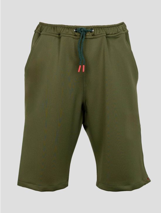 Kiton Green Pl Cotton Pa Ea Short Pants Neoprene Fabric KJY23 1
