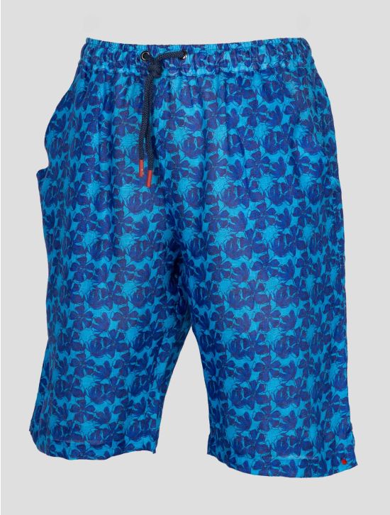Kiton Blue Linen Short Pants KJY44 2