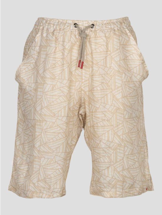 Kiton Beige Linen Short Pants KJY49 1