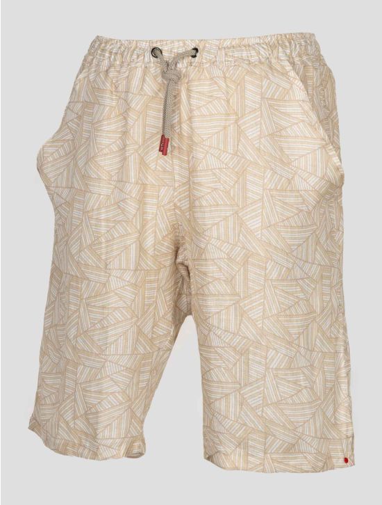Kiton Beige Linen Short Pants KJY49 2