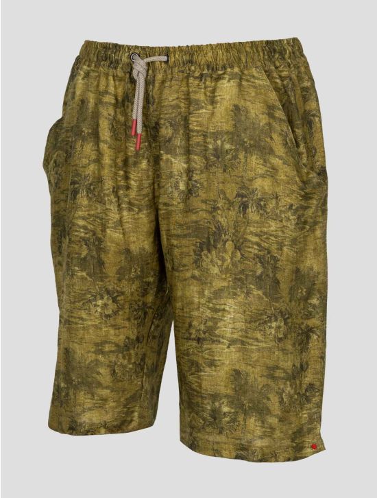Kiton Green Linen Short Pants 2