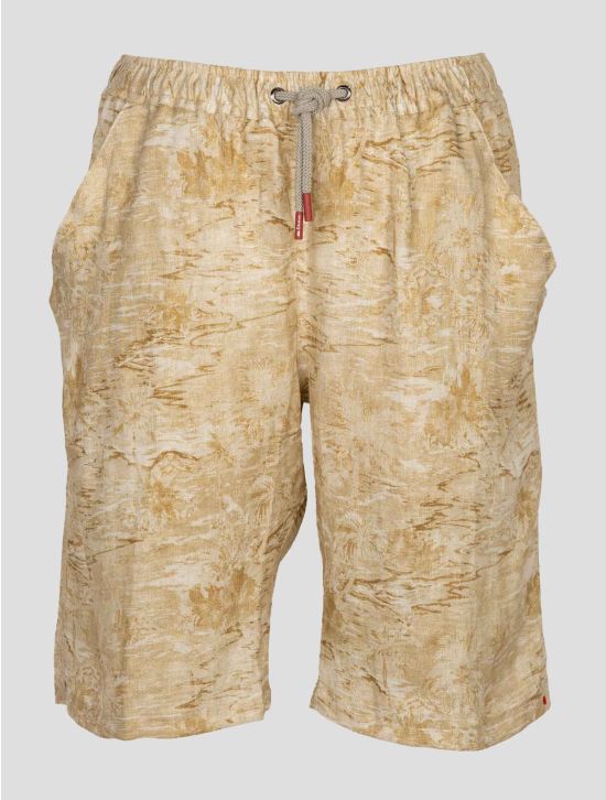 Kiton Green Linen Short Pants 1