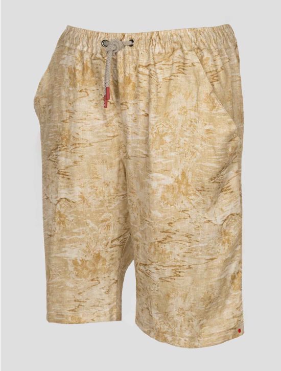 Kiton Green Linen Short Pants 2