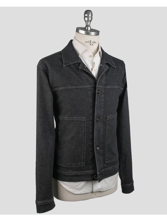 Isaia Black Cotton Cashmere Ea Coat ICY6 2