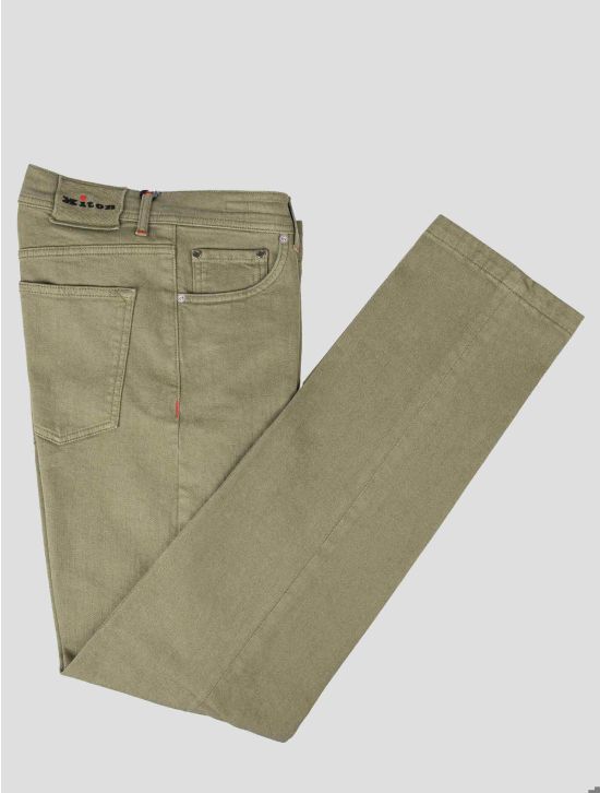 Kiton Green Cotton Ea Jeans KJY82 1