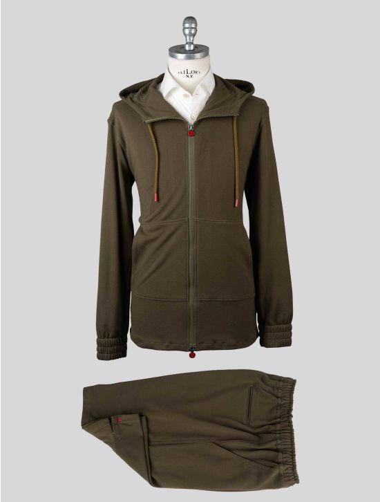 Kiton Green Cotton Tracksuit Short Pants KMY57 1