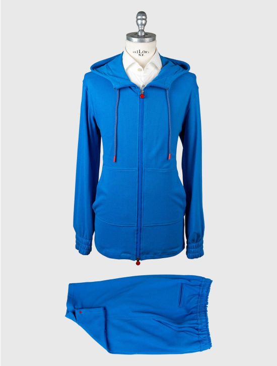 Kiton Blue Cotton Tracksuit Short Pants KMY59 1