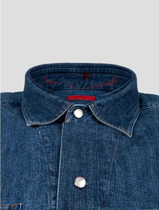 Isaia Denim Cotton Shirt ISY4 2