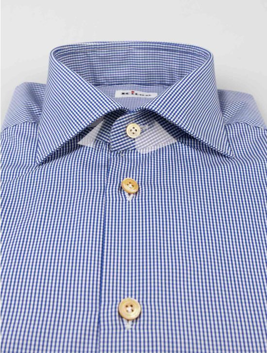 Kiton Blue White Cotton Shirt SKZ31 2