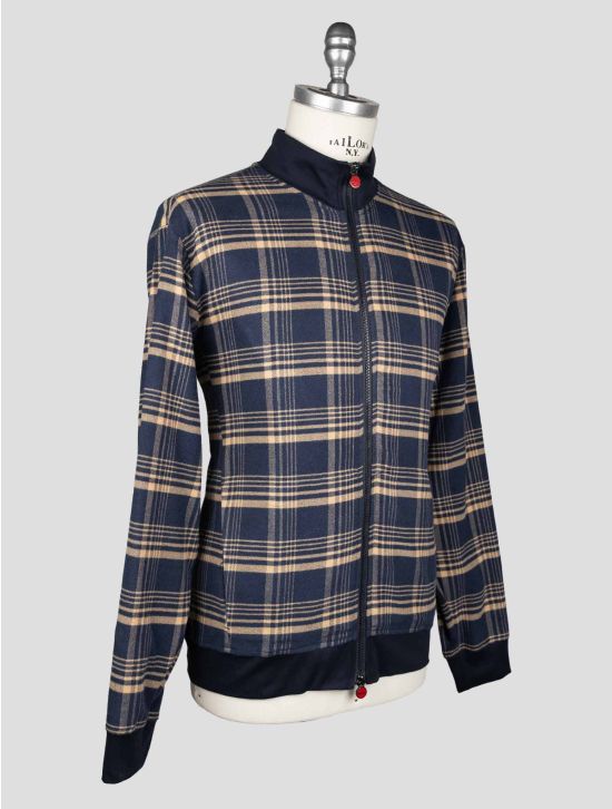 Kiton Blue Yellow Cotton Coat B-ONE KCZ5 2