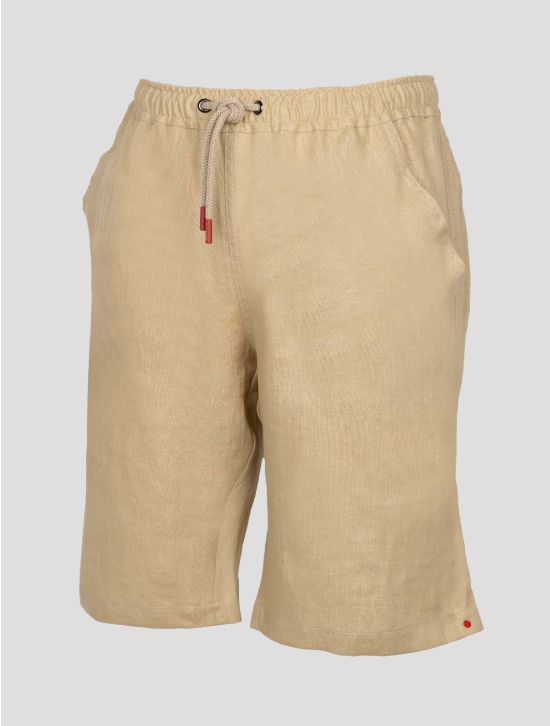 Kiton Beige Linen Short Pants 2