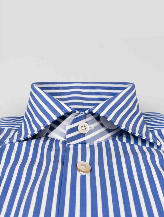 Kiton Blue White Cotton Shirt SKZ34 2