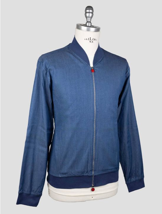 Kiton Blue Cotton Ea Coat KCZ19 2