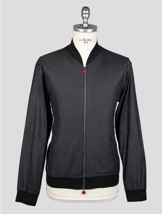 Kiton Dark Gray Cotton Ea Coat KCZ22 1