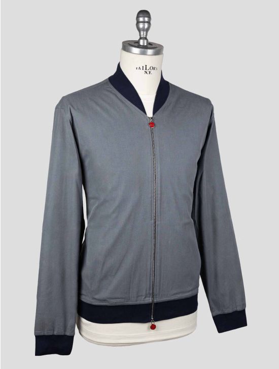 Kiton Gray Cotton Ea Coat KCZ23 2