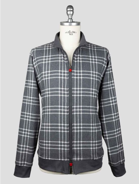 Kiton Gray Cotton Coat B-ONE KCZ27 1