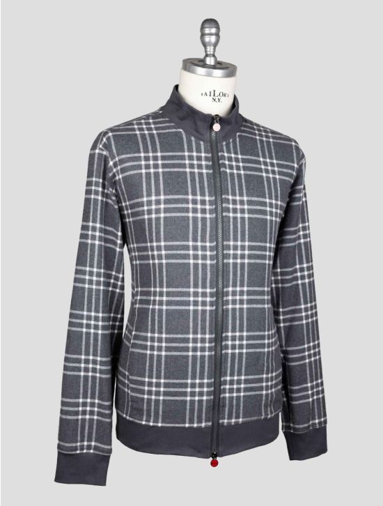 Kiton Gray Cotton Coat B-ONE KCZ27 3
