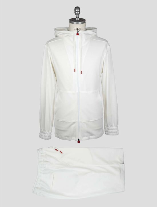 Kiton White Cotton Tracksuit Short Pants 1