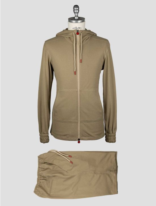 Kiton Beige Cotton Tracksuit Short Pants 1