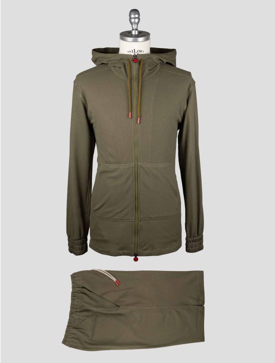 Kiton Green Cotton Tracksuit Short Pants 1