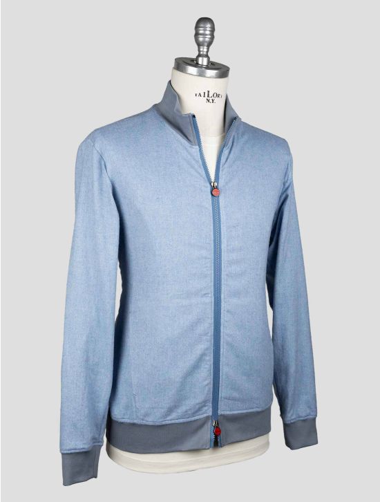 Kiton Light Blue Cotton Coat B-ONE KCZ28 2
