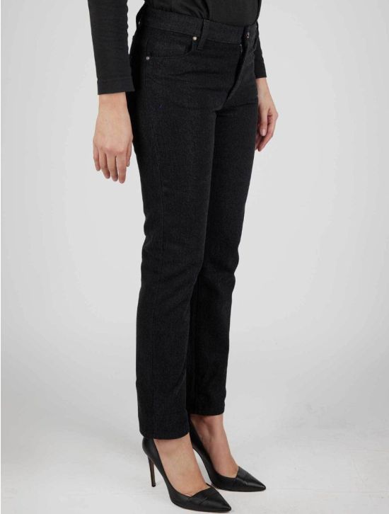 Kiton Kiton Black Cotton Viscose Pa Jeans Black 001