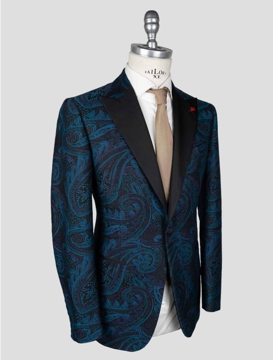 Isaia Isaia Multicolor Wool Silk Cotton Smoking Blazer Multicolor 001