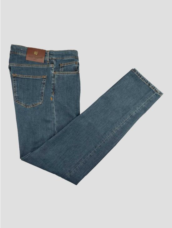 Marco Pescarolo Blue Cotton Lyocell Cashmere Ea Jeans 1