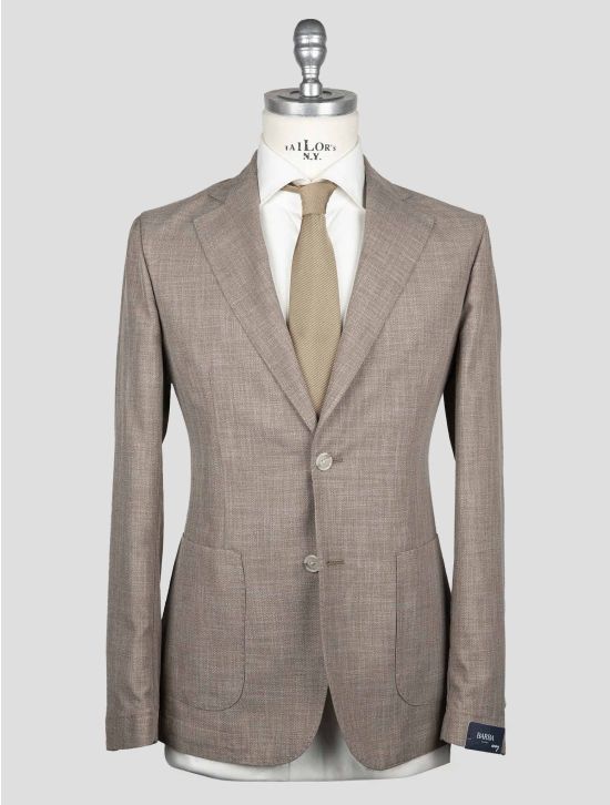 Barba Napoli Taupe Cotton Virgin Wool Blazer BBZ1 1